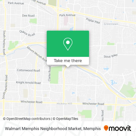 Mapa de Walmart Memphis Neighborhood Market