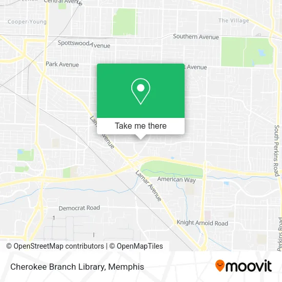 Cherokee Branch Library map