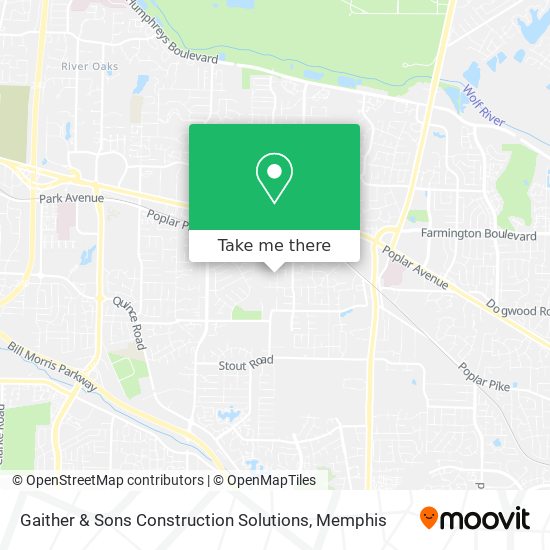 Gaither & Sons Construction Solutions map