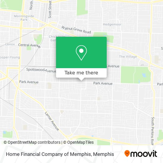 Home Financial Company of Memphis map