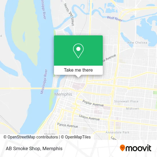 AB Smoke Shop map