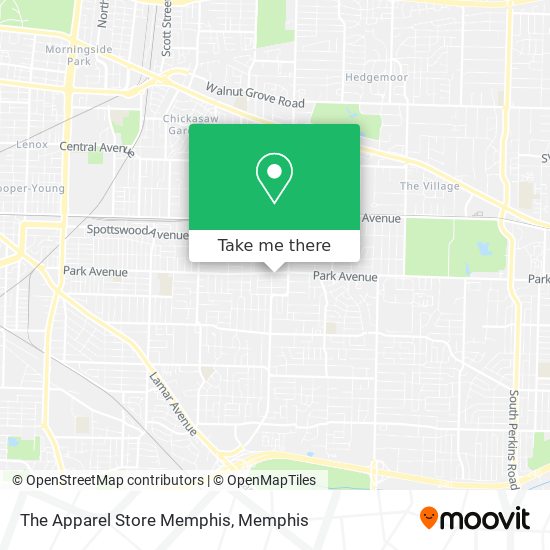 The Apparel Store Memphis map