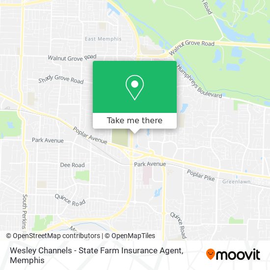Mapa de Wesley Channels - State Farm Insurance Agent