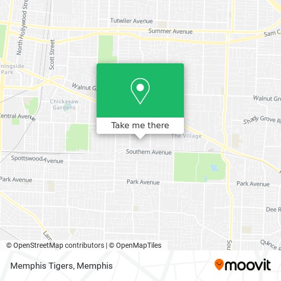 Memphis Tigers map