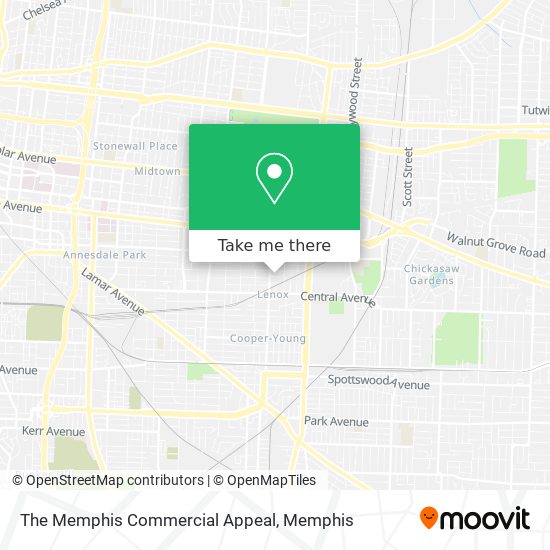 Mapa de The Memphis Commercial Appeal