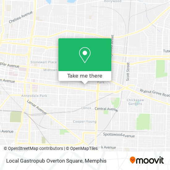 Mapa de Local Gastropub Overton Square
