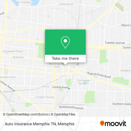 Auto Insurance Memphis TN map
