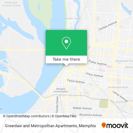 Greenlaw and Metropolitan Apartments map