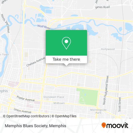 Memphis Blues Society map