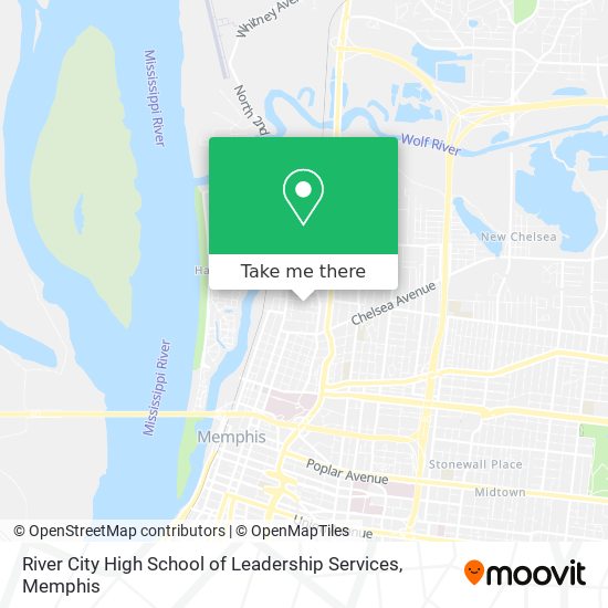River City High School of Leadership Services map