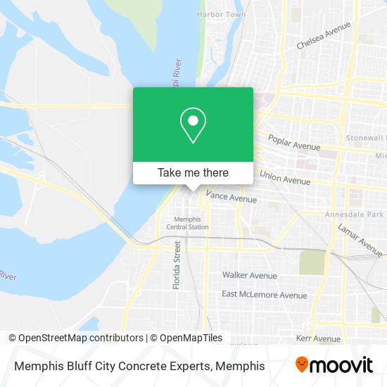 Memphis Bluff City Concrete Experts map