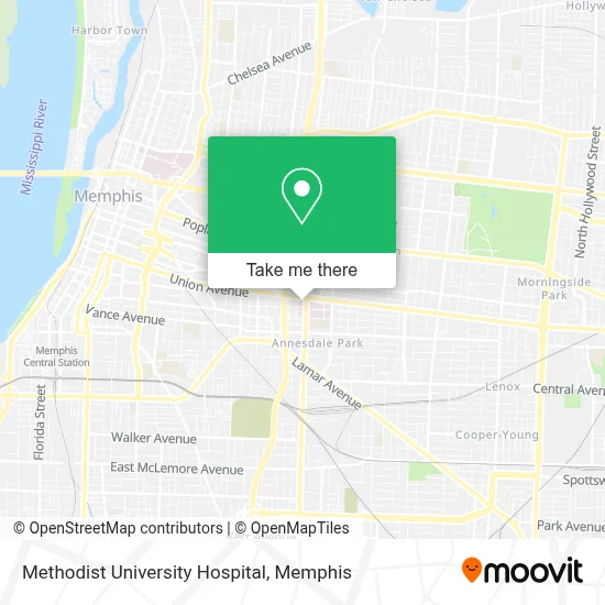 Methodist University Hospital map