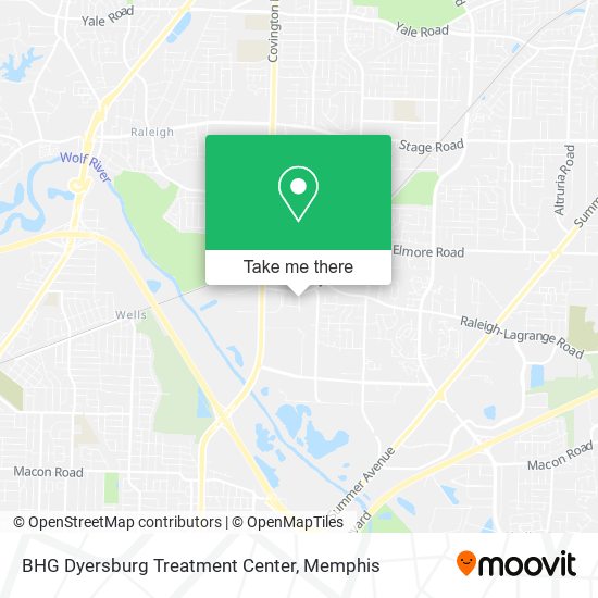 BHG Dyersburg Treatment Center map