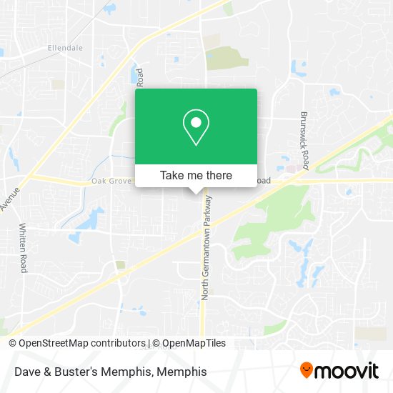 Dave & Buster's Memphis map