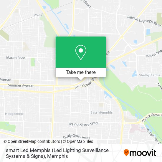 Mapa de smart Led Memphis (Led Lighting Surveillance Systems & Signs)