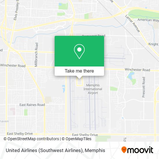 Mapa de United Airlines (Southwest Airlines)