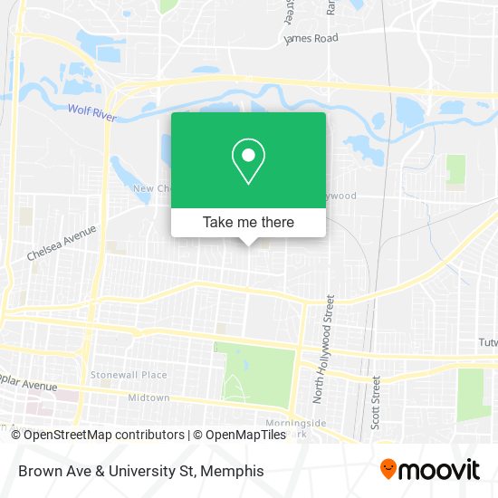 Mapa de Brown Ave & University St