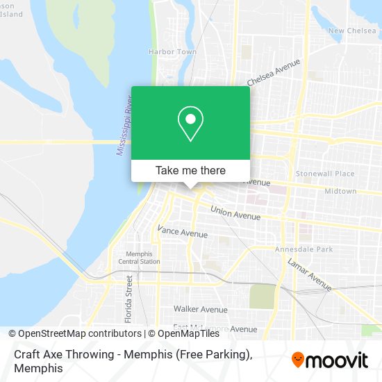 Craft Axe Throwing - Memphis (Free Parking) map