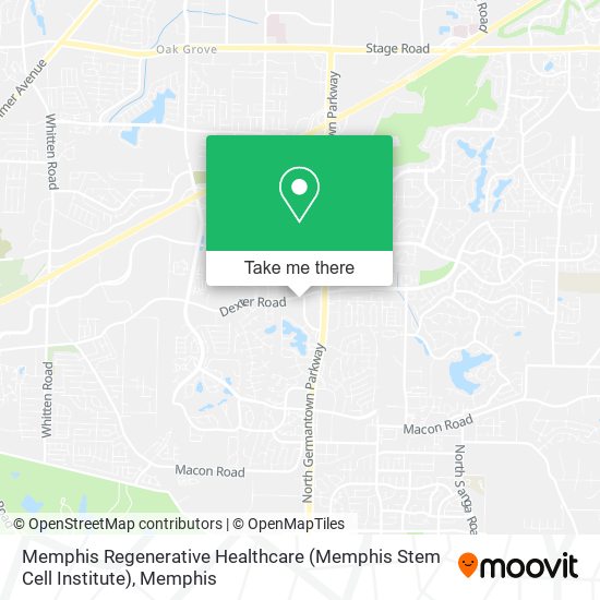 Mapa de Memphis Regenerative Healthcare (Memphis Stem Cell Institute)
