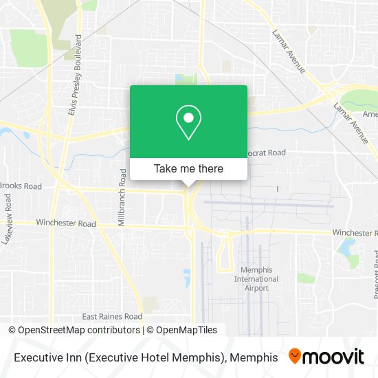 Mapa de Executive Inn (Executive Hotel Memphis)