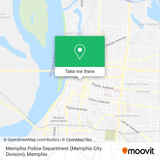Mapa de Memphis Police Department (Memphis City Division)