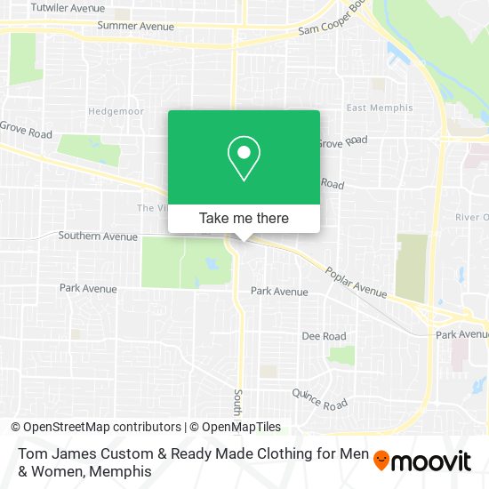 Tom James Custom & Ready Made Clothing for Men & Women map