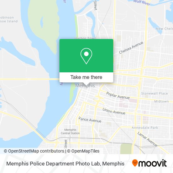 Mapa de Memphis Police Department Photo Lab