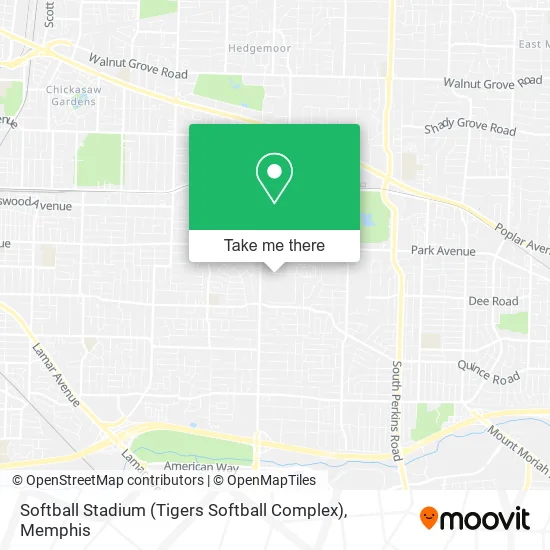 Mapa de Softball Stadium (Tigers Softball Complex)