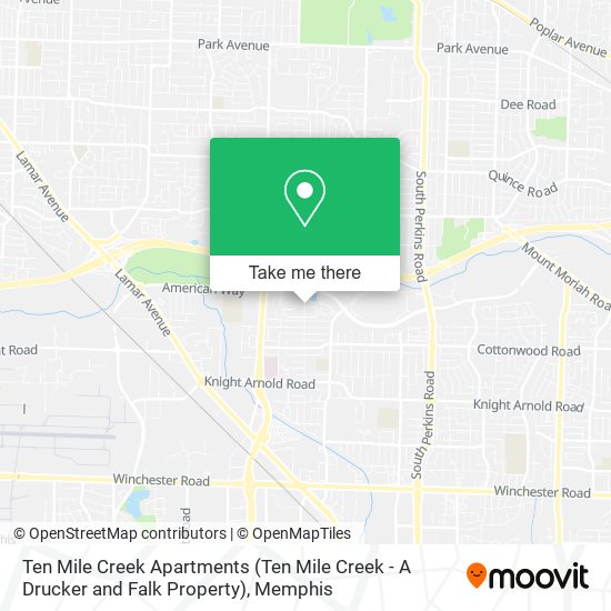 Mapa de Ten Mile Creek Apartments (Ten Mile Creek - A Drucker and Falk Property)