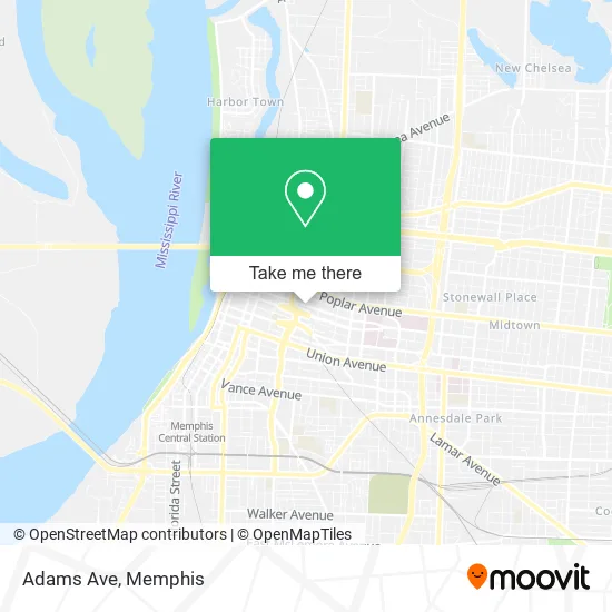 Mapa de Adams Ave