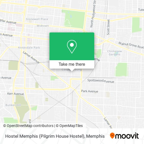 Mapa de Hostel Memphis (Pilgrim House Hostel)