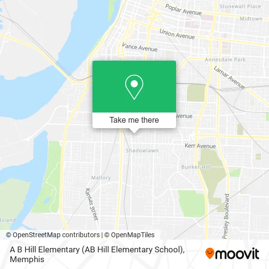 Mapa de A B Hill Elementary (AB Hill Elementary School)