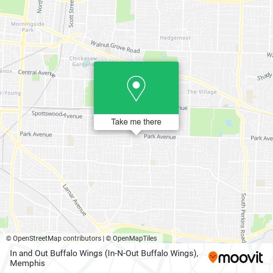 In and Out Buffalo Wings map