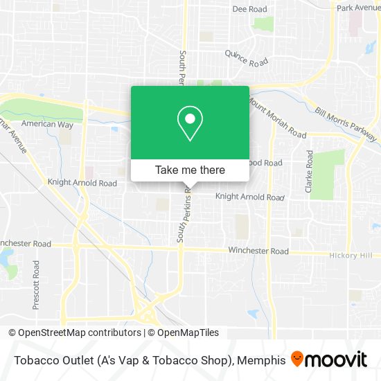 Mapa de Tobacco Outlet (A's Vap & Tobacco Shop)