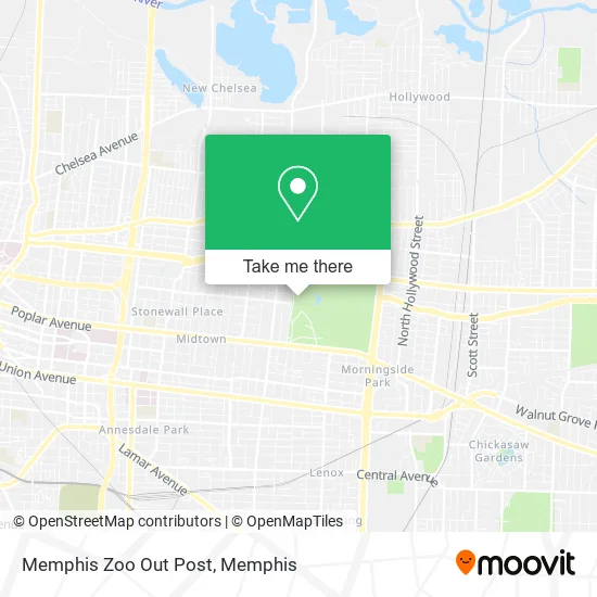 Memphis Zoo Out Post map