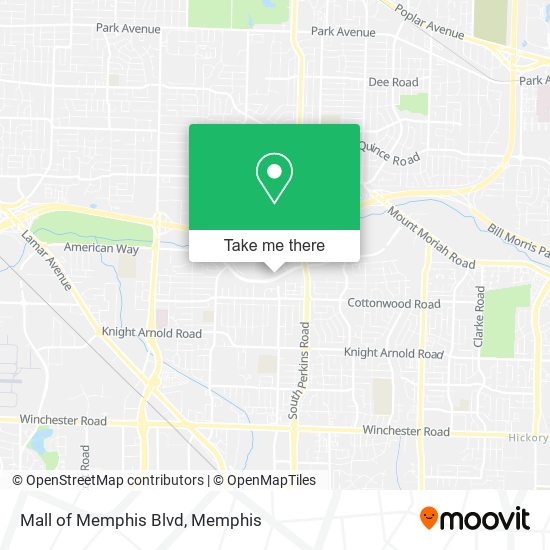 Mapa de Mall of Memphis Blvd
