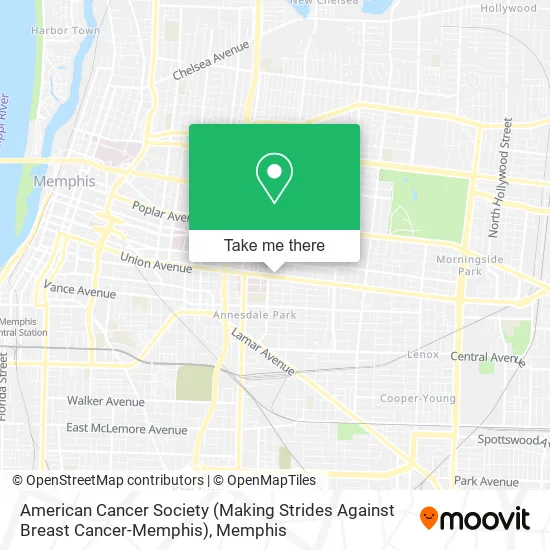 American Cancer Society (Making Strides Against Breast Cancer-Memphis) map