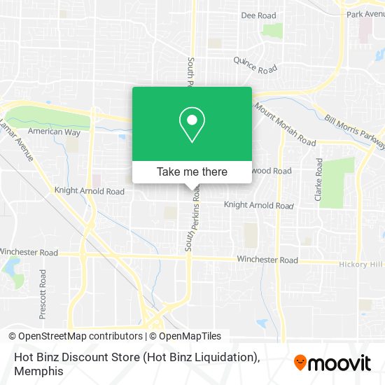 Mapa de Hot Binz Discount Store (Hot Binz Liquidation)