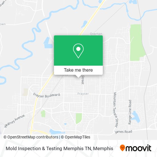 Mapa de Mold Inspection & Testing Memphis TN