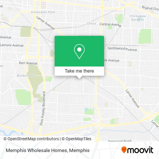 Mapa de Memphis Wholesale Homes