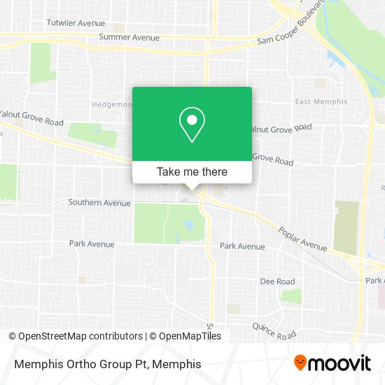 Mapa de Memphis Ortho Group Pt