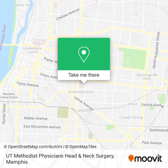 UT Methodist Physicians Head & Neck Surgery map