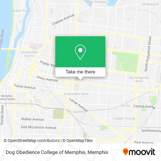 Mapa de Dog Obedience College of Memphis