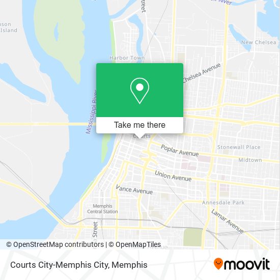Courts City-Memphis City map