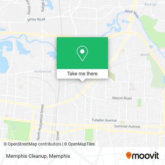 Mapa de Memphis Cleanup