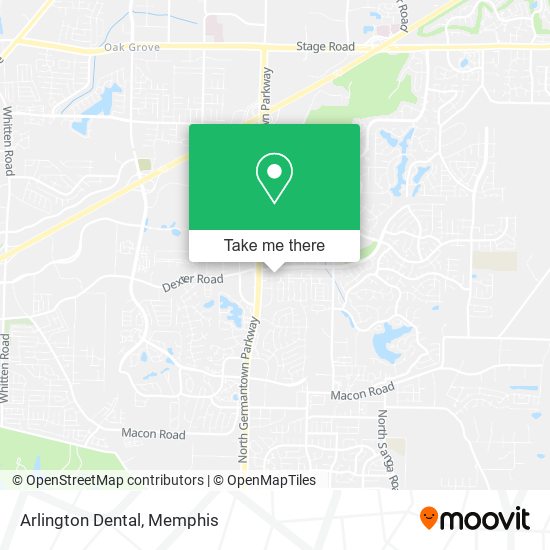 Arlington Dental map