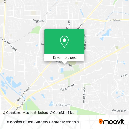 Mapa de Le Bonheur East Surgery Center