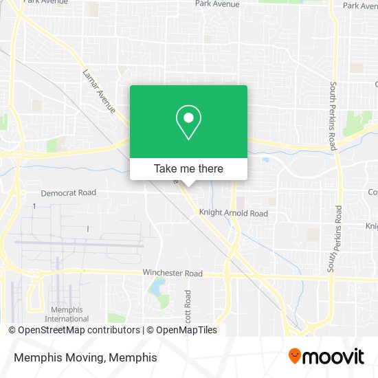 Mapa de Memphis Moving