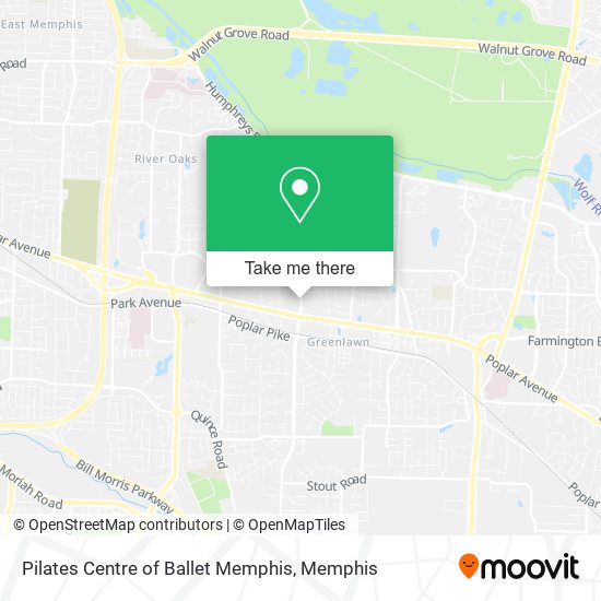 Mapa de Pilates Centre of Ballet Memphis