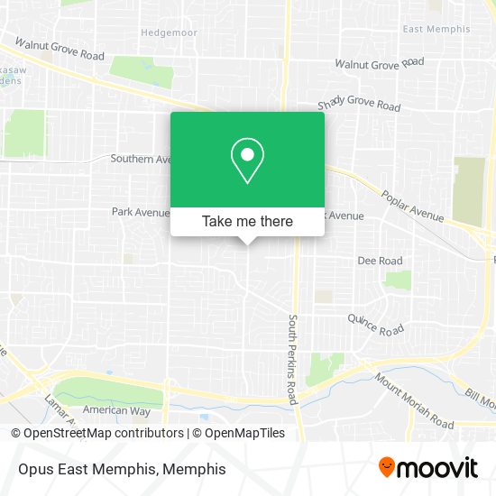 Mapa de Opus East Memphis